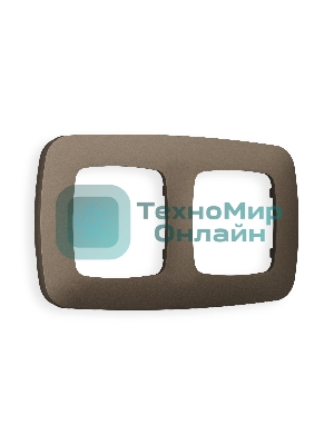 Рамка OMEGA Ecta (Темная бронза матовый) 2-ая OF140632