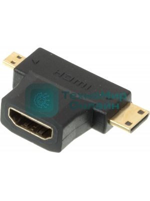 Переходник HDMI + Mini HDMI (Male) HDMImicro (m)/HDMI19 (f)