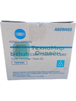 Тонер-картридж Konica-Minolta bizhub C3351/C3851 синий TNP-49C