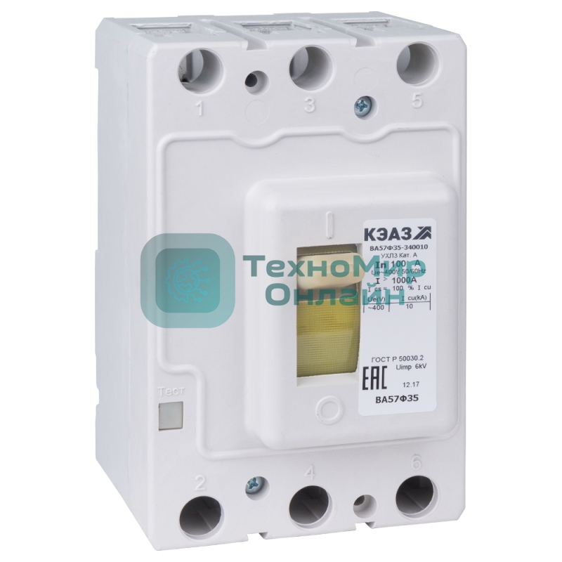 Выключатель автоматический ВА57Ф35-340010 50А 500Im 400AC УХЛ3 КЭАЗ 109332