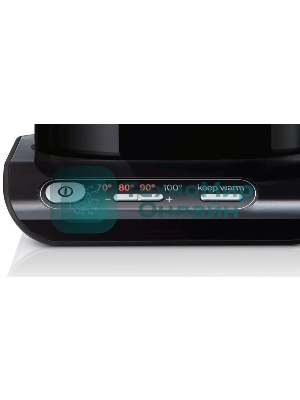 Чайник электрический Bosch TWK8613 1.5 л, 2400 Вт, черный/серебристый (корпус: нержавеющая сталь)