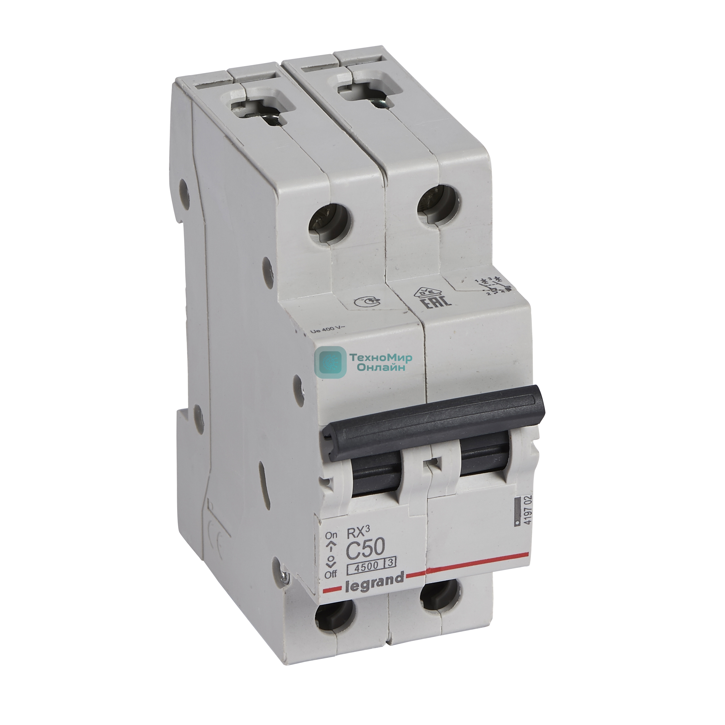 Выключатель автоматический RX3 4,5кА 50А 2П C RX3 Авт.выключатель 4,5кА 50А 2П C