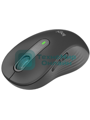 Мышь беспроводная Logitech Signature M650 L черный, 4000 dpi, радиоканал, Bluetooth, USB, кнопки - 5