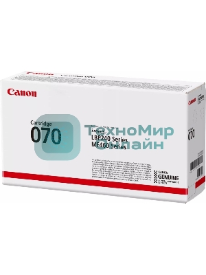 Картридж лазерный Canon CRG 070 BK черный (3000 стр) для Canon MF240/460 series