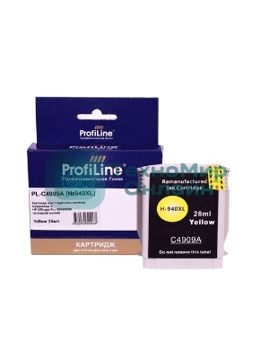 Картридж струйный ProfiLine PL-C4909A №940XL для принтеров HP Officejet Pro 8000/8500 Yellow пигмент