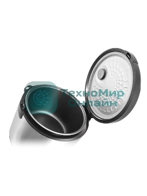 Мультиварка Centek CT-1490 (сталь)скороварка,1000Вт; 5.0л, 8 программ, ненагр крышка, а/п покр(4)