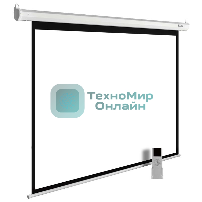Экран Cactus 165x220 см MotoExpert CS-PSME-220x165-WT 4:3 настенно-потолочный рулонный белый (моторизованный привод)