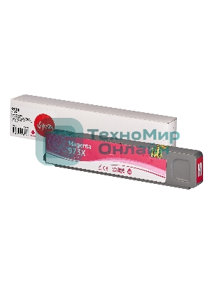Картридж струйный Sakura F6T82AE (№973X Magenta) для HP, пурпурный, 110 мл., 7000 к.