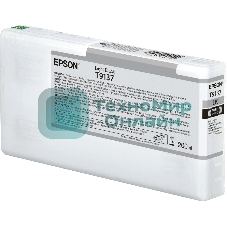 Картридж струйный Epson T9137 с серыми чернилами (200ml) для плоттеров SC-P5000 (C13T913700)