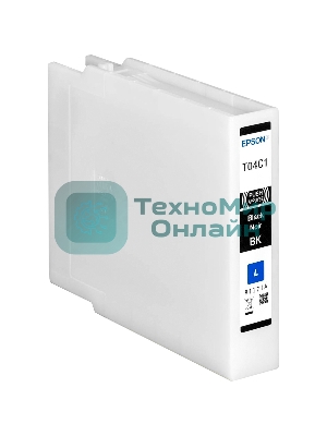 Картридж струйный Epson T04C (C13T04C140) черный (2900 стр.) для WF-C8190DW/WF-C8690DWF