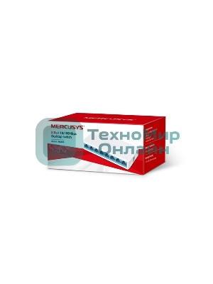 Коммутатор Mercusys MS108, 8 портов Ethernet 100 Мбит/с