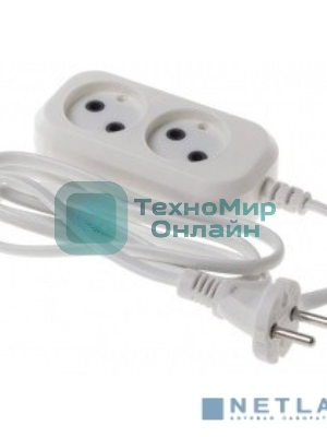 Сетевой удлинитель Buro BU-PSL2.1/W 1.5 м (2 розетки) белый (пакет ПЭ)