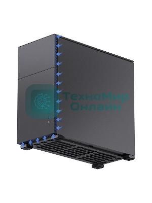 Компьютерный корпус без блока питания JONSBO D41 STD Black ATX без БП, боковая панель из закаленного стекла, mini-ITX, micro-ATX, ATX, черный