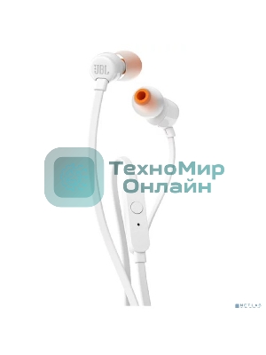 Проводные наушники JBL Tune 110 белый, внутриканальные, Jack 3.5 мм