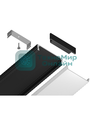 Алюминиевый профиль Ambrella light GP1800BK черный 2000*23.8*6