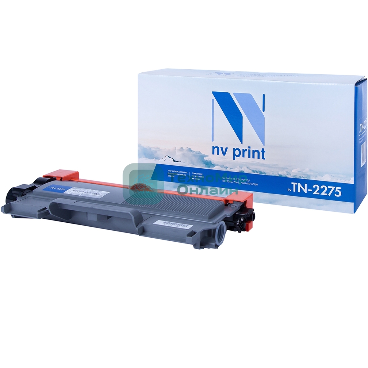 Картридж NVPrint совместимый Brother TN-2275T для HL-2240R/2240DR/2250DNR/DCP-7060DR/7065DNR/7070DWR/MFC-7360NR/7860DWR/FAX-2845R/FAX-2940R (2600k)