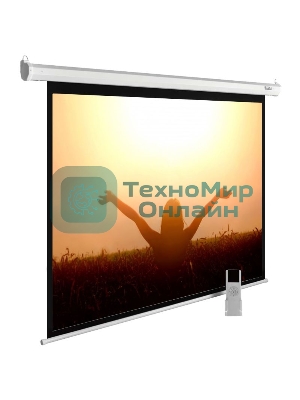 Экран Cactus 165x220 см MotoExpert CS-PSME-220x165-WT 4:3 настенно-потолочный рулонный белый (моторизованный привод)