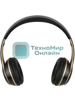 Беспроводные/проводные наушники Harper HB-213 черный/золотой, накладные, Bluetooth + проводной, до 5 ч