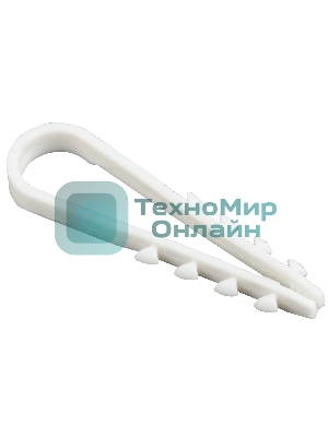 Дюбель хомут IEK UHH35-5-10-100 5-10 мм нейлон белый d=5 мм (100 шт)