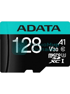 Флеш карта MICRO SDXC 128Gb W/AD. AUSDX128GUI3V30SA2-RA1 ADATA