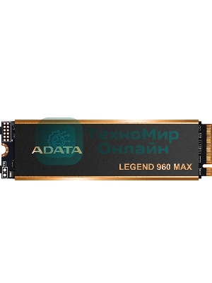 Накопитель SSD ADATA LEGEND 960 MAX, 2Tb, PCIe 4.0 x4, M.2 2280, NVMe, R/W 7400/6800, с радиатором