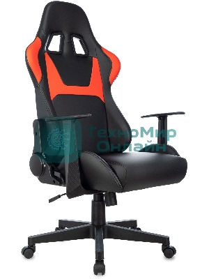 Кресло Zombie Game Penta черный/красный, экокожа, 120 кг, механизм качания