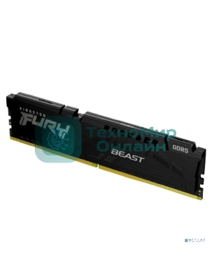Оперативная память Kingston Fury Beast, DDR5, 8GB (1x8GB), 6000MHz, CL36, DIMM, с радиатором, черный