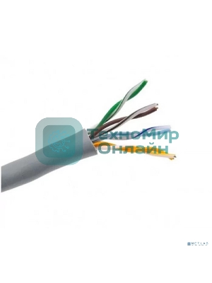 Кабель UTP Rexant 4PR 24AWG, CU (медь), cat.5e, 100 МГц, PVC, серый, бухта 50 м