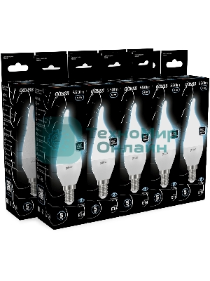 Лампа светодиодная Gauss Tailed 6.5Вт свеча 4100К белый E14 550лм 150-265В