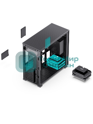 Компьютерный корпус без блока питания JONSBO D41 STD Black ATX без БП, боковая панель из закаленного стекла, mini-ITX, micro-ATX, ATX, черный