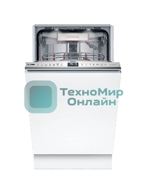 Встраиваемая посудомоечная машина Bosch SPV6ZMX17E, серебристый, 44.8 см, 10 компл., 43 дБ, класс A+++