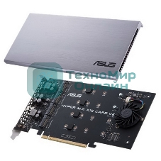 Внутренний адаптер ASUS для создания массивов RAID HYPER M.2 X16 CARD V2