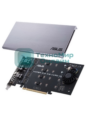 Внутренний адаптер ASUS для создания массивов RAID HYPER M.2 X16 CARD V2