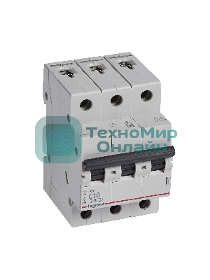Выключатель автоматический модульный 3п C 10А 4.5кА RX3 Leg 419706