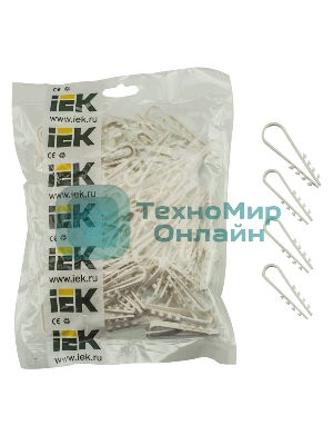 Дюбель хомут IEK UHH35-5-10-100 5-10 мм нейлон белый d=5 мм (100 шт)