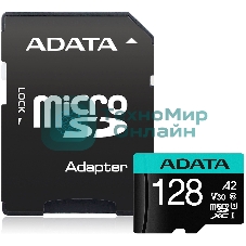 Флеш карта MICRO SDXC 128Gb W/AD. AUSDX128GUI3V30SA2-RA1 ADATA