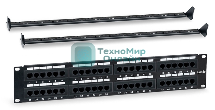 Патч-панель Hyperline WRLine WR-PL-48-C5E-D 19