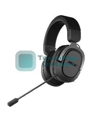 Гарнитура ASUS TUF Gaming H3 чёрный/серый, проводная, mini jack 3.5 мм, регулятор громкости, отключаемый микрофон