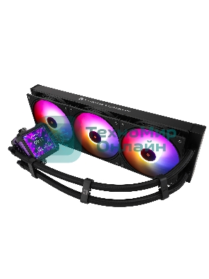 Водяное охлаждение для процессора Thermalright Frozen Warframe Pro 360 черный ARGb (360мм, черный, ARGb/Fans: 3x120мм, 70.84CFM, 29.8dBA, 2000RPM/Pump height 60мм, 23dBA, 3000RPM, Rad thickness 27mm/S: 1200, 1700, 1851, 2011, 2066, 115X, AM4, AM5)
