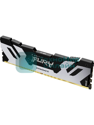 Оперативная память Kingston Fury Renegade, DDR5, 32Gb (1x32GB), 6400MHz, CL32, DIMM, радиатор, серебристый/черный