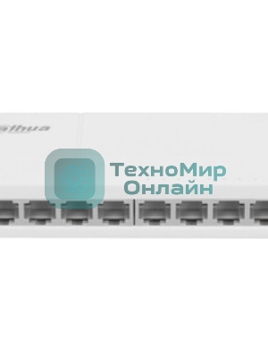 Коммутатор Dahua DH-SF1008LP, 8×100 Мбит/с, неуправляемый