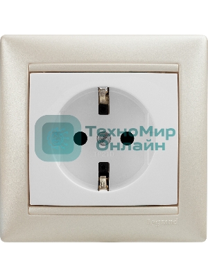 Розетка электрическая Valena с заземлением (белая)