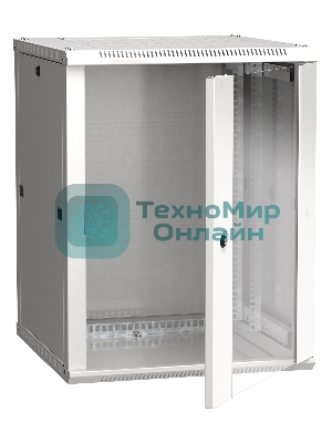 Шкаф ITK LINEA W 12U 600x600 мм дверь стекло, RAL7035