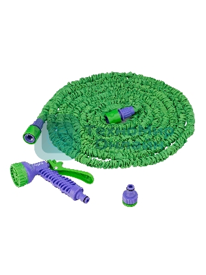 Набор поливочный Palisad усиленый растягивающийся шланг 15 м, 7-реж пистолет, соед., адаптер