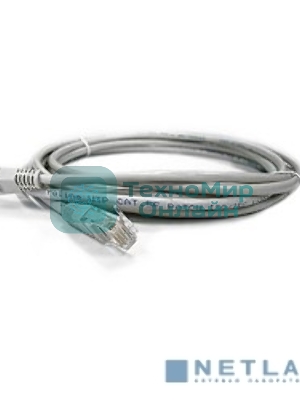 Коммутационный шнур Патч-корд литой Aopen/Qust ANP511 3M UTP cat.5е 3м серый