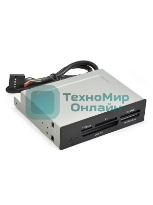 Кард-ридер ExeGate CR-415/черный/CF/SD/MMC/MS/MS Duo/MS Pro/T-Flash/USB 2.0/металл