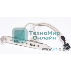 Планка в сист. блок на 2 USB2,0, Gembird 