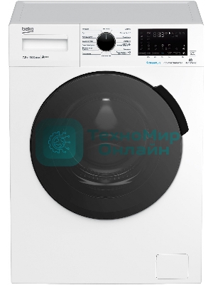 Стиральная машина Beko WSPE7H616W белый, загрузка фронтальная 7,5 кг, 1200 об/мин., класс: А