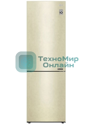 Холодильник LG GA-B509CECL бежевый, двухкамерный, 277/107л, морозилка снизу, No Frost