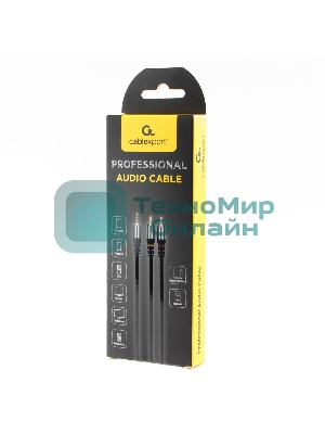 Кабель аудио Cablexpert CCAB-02-35M2RM-1.5MB. 3.5 Jack(M)/2х RCA (M), черный, 1.5м, блистер